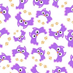 purple owl pattern background