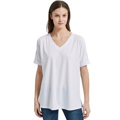 V-Neck Split Shoulder Casual T-Shirt Icon