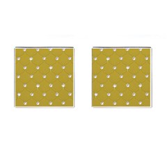 Gold Diamond Bling  Square Cuff Links