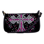 Hot Pink Rhinestone Cross Evening Bag