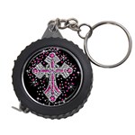 Hot Pink Rhinestone Cross Measuring Tape