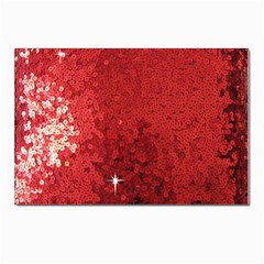 Sequin And Glitter Red Bling 10 Pack Small Postcard by artattack4all