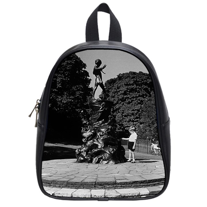 Vintage UK  England London Peter Pan statue Kensington Small School Backpack