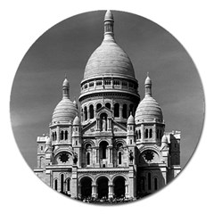 Vintage France Paris The Sacre Coeur Basilica 1970 Extra Large Sticker Magnet (round) by Vintagephotos