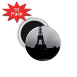 Vintage France Paris Eiffel tour  Seine at dusk 1970 10 Pack Small Magnet (Round) Front