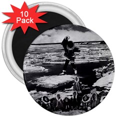 Vintage Alaska Eskimo Blanket Tossing 1970 10 Pack Large Magnet (round) by Vintagephotos