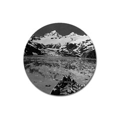 Vintage Usa Alaska Glacier Bay National Monument 1970 Large Sticker Magnet (round)