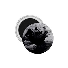 Vintage Usa Alaska Eskimo Hunters 1970 Small Magnet (round) by Vintagephotos