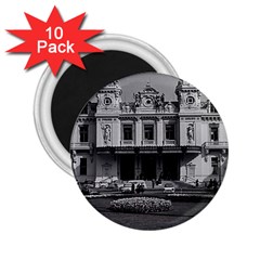 Vintage Principality Of Monaco Monte Carlo Casino 10 Pack Regular Magnet (round) by Vintagephotos