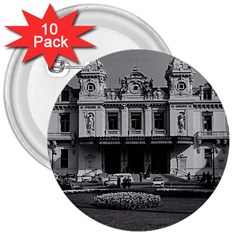 Vintage Principality Of Monaco Monte Carlo Casino 10 Pack Large Button (round) by Vintagephotos