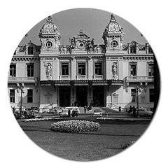 Vintage Principality Of Monaco Monte Carlo Casino Extra Large Sticker Magnet (round) by Vintagephotos