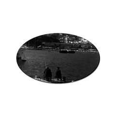 Vintage Principality Of Monaco The Port Of Monaco 1970 Sticker (oval) by Vintagephotos