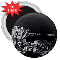 Vintage Principality Of Monaco Overview 1970 10 Pack Large Magnet (round) by Vintagephotos