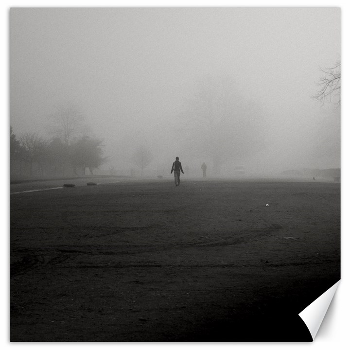 Foggy morning, Oxford 16  x 16  Unframed Canvas Print