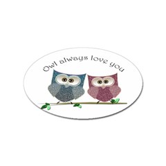 Owl Always Love You, Cute Owls 100 Pack Sticker (oval)