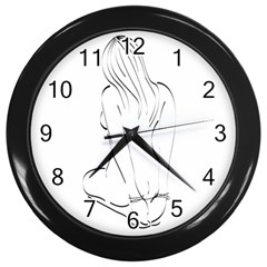 Bound Beauty Black Wall Clock by Deviantly