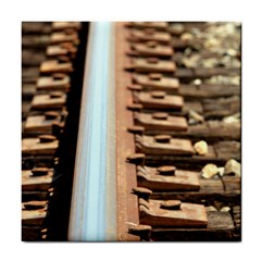 Train Track Ceramic Tile by hlehnerer