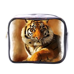 Tiger Mini Travel Toiletry Bag (one Side)