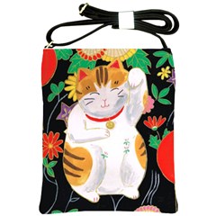 Maneki Neko Shoulder Sling Bag by TabbyCatStudios