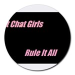 Petchatgirlsrule 8  Mouse Pad (Round) Front