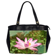 A Pink Lotus Oversize Office Handbag (two Sides) by natureinmalaysia