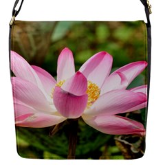 A Pink Lotus Flap Closure Messenger Bag (small) by natureinmalaysia