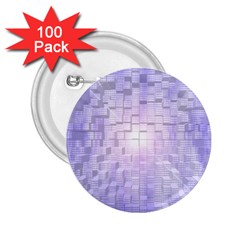 Purple Cubic Typography 2 25  Button (100 Pack) by TheZiNES