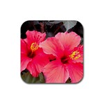 Red Hibiscus Drink Coaster (Square)