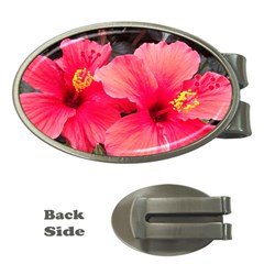 Red Hibiscus Money Clip (oval) by ADIStyle