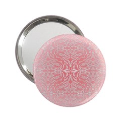 Pink Elegant Damask Handbag Mirror (2 25 )