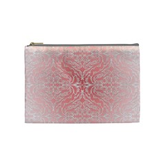 Pink Elegant Damask Cosmetic Bag (medium) by ADIStyle