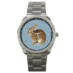 Cute Bunny Sport Metal Watch by mysticalimages