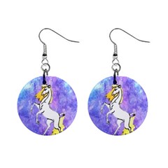 Framed Unicorn Mini Button Earrings by mysticalimages