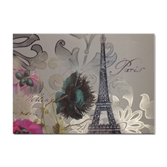 Floral Vintage Paris Eiffel Tower Art A4 Sticker 10 Pack by chicelegantboutique