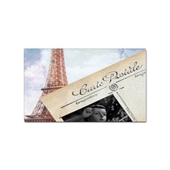 French Postcard Vintage Paris Eiffel Tower Sticker (rectangle)