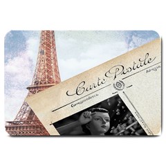 French Postcard Vintage Paris Eiffel Tower Large Door Mat by chicelegantboutique