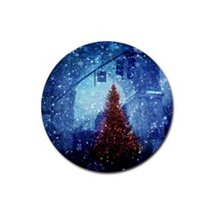 Elegant Winter Snow Flakes Gate Of Victory Paris France Drink Coasters 4 Pack (round)