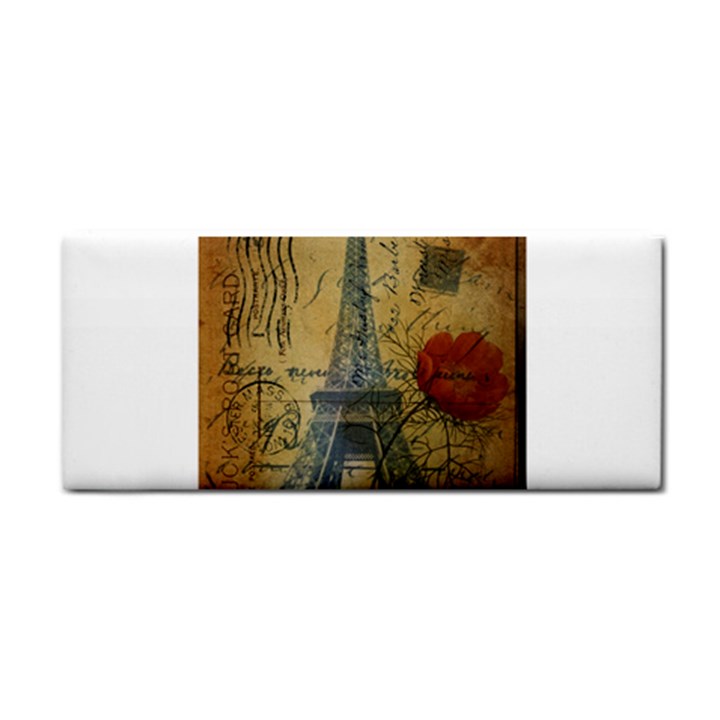 Vintage Stamps Postage Poppy Flower Floral Eiffel Tower Vintage Paris Hand Towel