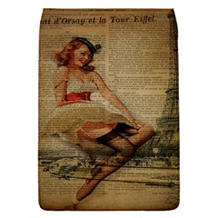 Cute Sweet Sailor Dress Vintage Newspaper Print Sexy Hot Gil Elvgren Pin Up Girl Paris Eiffel Tower Removable Flap Cover (small) by chicelegantboutique