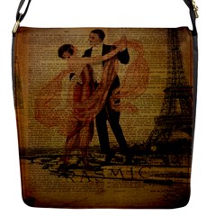 Vintage Paris Eiffel Tower Elegant Dancing Waltz Dance Couple  Removable Flap Cover (small) by chicelegantboutique