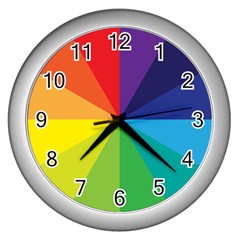 Colorful Wall Clock (silver)