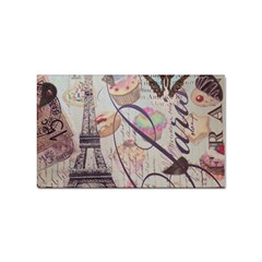 French Pastry Vintage Scripts Floral Scripts Butterfly Eiffel Tower Vintage Paris Fashion Sticker 10 Pack (rectangle) by chicelegantboutique