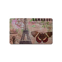 Girly Bee Crown  Butterfly Paris Eiffel Tower Fashion Magnet (name Card) by chicelegantboutique