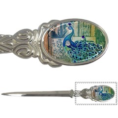 French Scripts Vintage Peacock Floral Paris Decor Letter Opener by chicelegantboutique