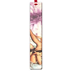 Gil Elvgren Pin Up Girl Purple Flower Fashion Art Large Bookmark by chicelegantboutique