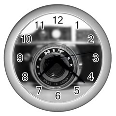 Hit Camera (2) Wall Clock (silver) by KellyHazel