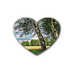 Trees Drink Coasters (heart) by Siebenhuehner
