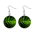 Leaf Mini Button Earrings Front