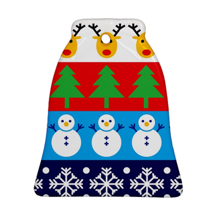 Winter Christmas Bell Ornament (Two Sides)