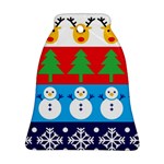 Winter Christmas Bell Ornament (Two Sides) Back